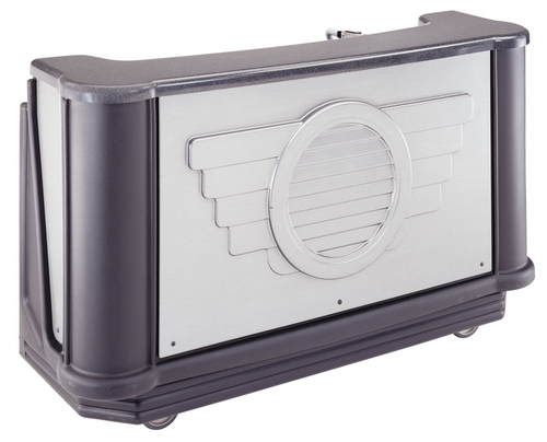 Cambro BAR730DSPMT667 Manhattan Designer Series Cambar 78" Portable Bar with 7-Bottle Speed Rail and Complete Post Mix System with Water Tank