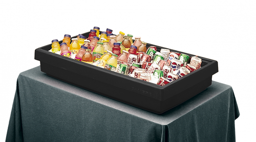 Cambro BUF48 42" x 24" x 7" Black Buffet Bar Base