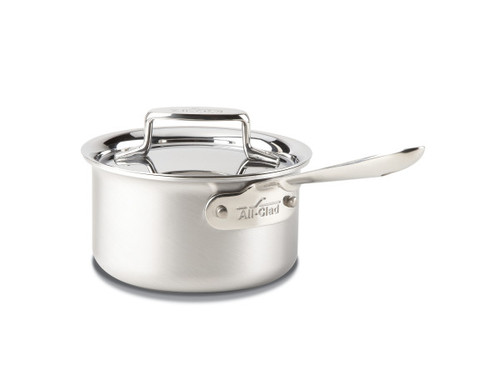 All-Clad - 1.5 QT d5 Brushed Stainless Saucepan with Lid