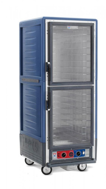 Metro C539-CDC-4-BU C5 3 Series Heated Holding and Proofing Cabinet with Clear Dutch Doors - Blue