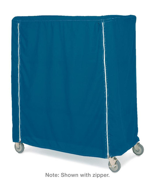 Metro 24X72X74VCMB Mariner Blue Coated Waterproof Vinyl Shelf Cart and Truck Cover with Velcro® Closure 24" x 72" x 74"