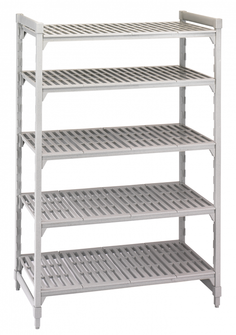 Cambro CPU212472V5480 Camshelving® Premium Shelving Unit with 5 Vented Shelves - 21" x 24" x 72"