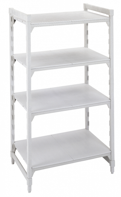 Cambro CPU243672S4480 Camshelving® Premium Solid 4-Shelf Stationary Starter Unit - 24" x 36" x 72"