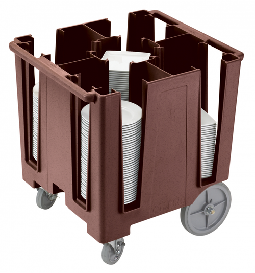 Cambro DCS950131 Versa Dark Brown Dish Caddy with Vinyl Cover - 5 Column
