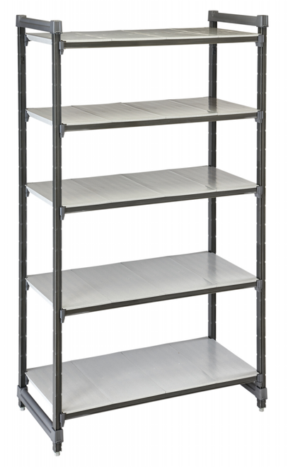 Cambro ESU182484S5580 Camshelving® Elements Solid 5-Shelf Stationary Starter Unit - 18" x 24" x 84"