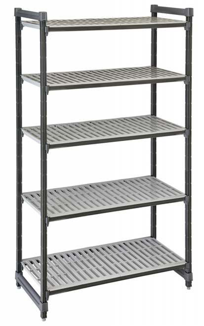 Cambro ESU183684V5580 Camshelving® Elements Vented 5-Shelf Stationary Starter Unit - 18" x 36" x 84"