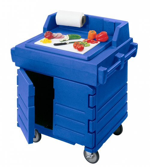 Cambro KWS40186 Navy Blue CamKiosk Food Preparation / Counter Work Station Cart