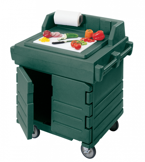 Cambro KWS40519 Green CamKiosk Food Preparation / Counter Work Station Cart
