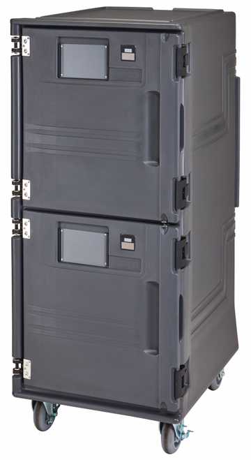 Cambro PCUCC2615 Pro Cart Ultra® Charcoal Gray Tall Profile Electric Cold Food Holding Cabinet in Fahrenheit - 220V