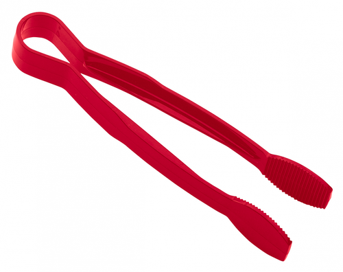 Cambro - Lugano 9" Red Flat Grip Plastic Tongs