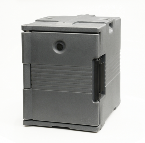 Cambro Ultra Pan Carrier® Granite Gray Front Loading Insulated Food Pan Carrier - 6 Full-Size Pan Max Capacity