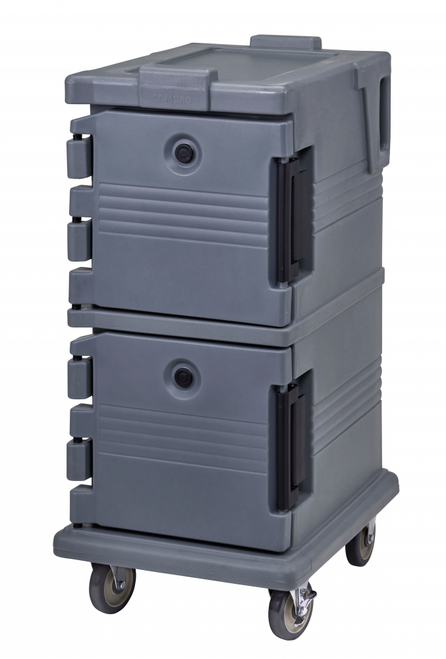 Cambro UPC600191 Ultra Camcarts® Granite Gray Insulated Food Pan Carrier - Holds 8 Pans