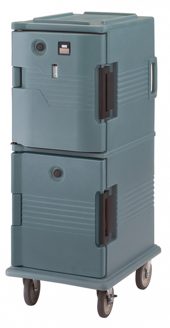 Cambro UPCHT8002192 Ultra Camcart® Granite Green Electric Hot Top / Passive Bottom Food Holding Cabinet in Fahrenheit - 220V