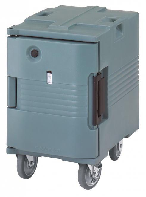 Cambro UPCHW400401 Ultra Pan Carrier® Slate Blue Electric Hot Food Holding Cabinet in Fahrenheit with Casters - 110V