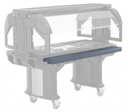 Cambro VBRR6191 6' Granite Gray Tray Rail for Versa Food Bars and Work Tables