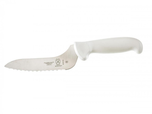 Mercer Culinary - Ultimate White® 6" Offset Wavy Edge Bread Knife