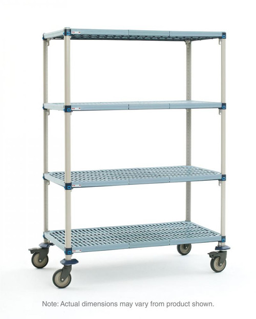 Metro Q566EG3 MetroMax Q Open Grid Shelf Cart with Polyurethane Casters - 60" x 24" x 69"