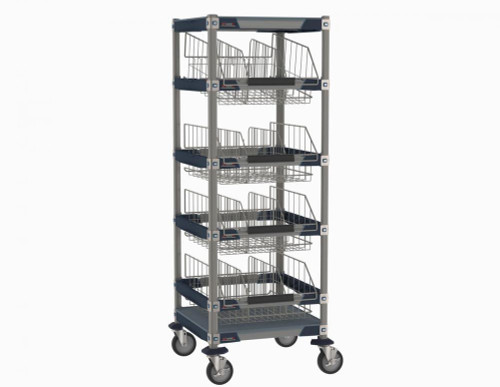 Metro MXIV2 MetroMax i I.V. 4-Basket Solution Cart with Top Shelf - 24" x 24" x 69"