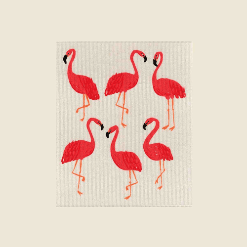 Now Designs - Flamingos Sponge Cloth
