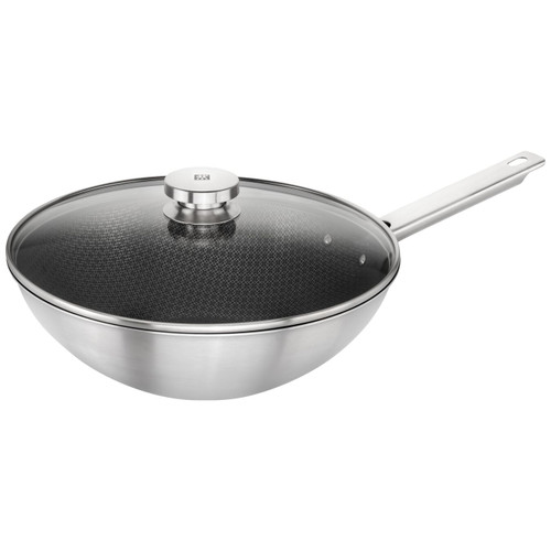 3L/3.17qt Non-stick Pot Stainless Steel Stock Pot with Lid + Steaming Rack