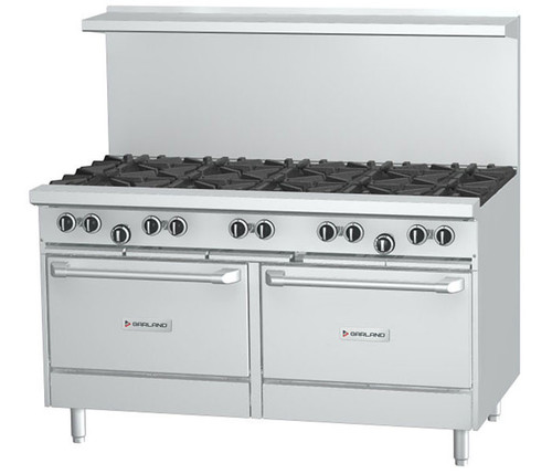 Garland - G-Series 48" Natural Gas Range w/ 2 Space-Saver Ovens & 8 Open Burners - G48-8LL