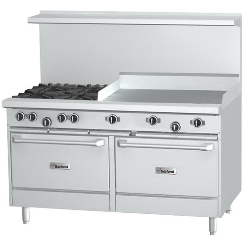 Garland - G-Series 48" Natural Gas Range w/ Standard Oven, Storage Base & 48" Griddle - G48-G48RS