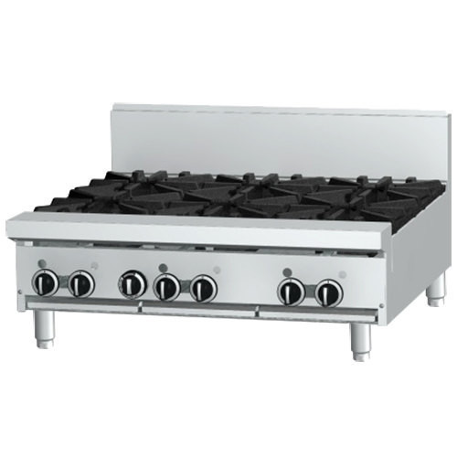 Garland - GF Series 36" Liquid Propane Modular Top Range w/ 4 Open Burners & 12" Griddle - GF36-4G12T