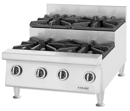 Garland - HD Counter 48" Liquid Propane Step-Up Hot Plate w/ 8 Open Burners - GTOG48-SU8