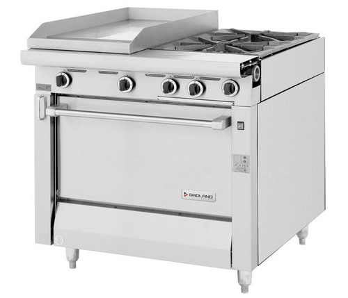 Garland - Master Series 34" Liquid Propane Range w/ 1 Standard Oven, 2 Open Burners & 17" Hot Top - M42-6R