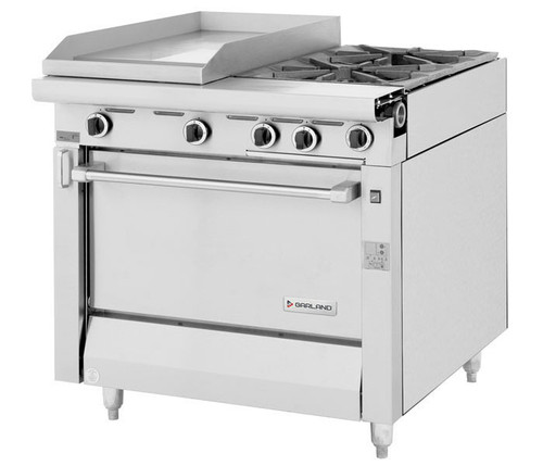 Garland - Master Series 34" Natural Gas Range w/ 1 Storage Base, 2 Open Burners & 17" Griddle - M42S