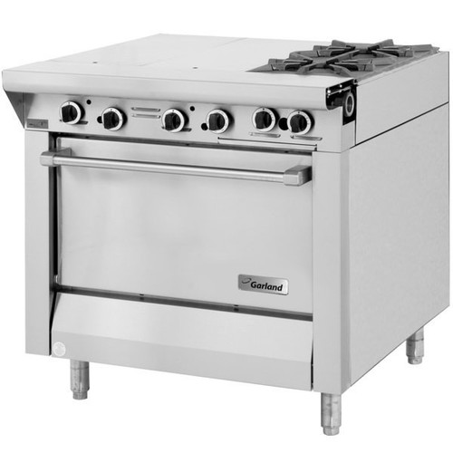 Garland - Master Series 34" Liquid Propane Range w/ 1 Storage Base, 2 Open Burners & 2 Hot Tops - M43-2S
