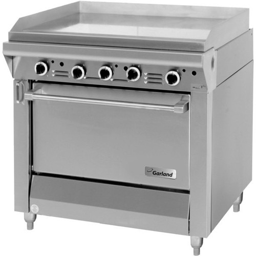 Garland - Master Series 34" Natural Gas Range w/ 1 Storage Base, Griddle & Thermostatic Controls - M48S