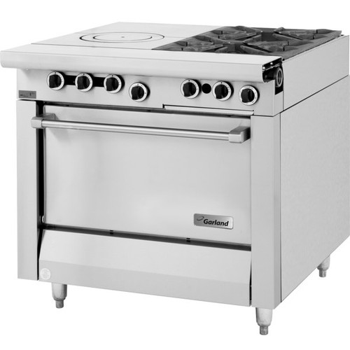 Garland - Master Series 34" Natural Gas Range w/ 1 Standard Oven, 2 Open Burners & 17" Front Fired Hot Top - M54R