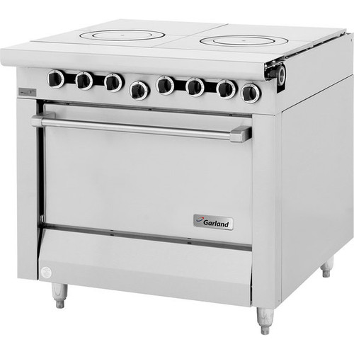 Garland - Master Sentry Series 34" Liquid Propane Range w/ 1 Standard Oven & 2 Front Fired Hot Tops - MST45R-E