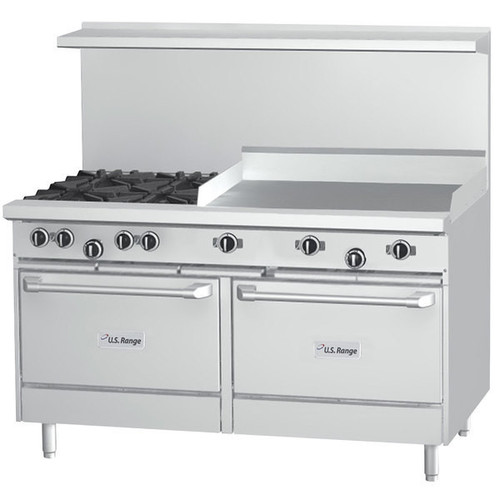 Garland - U Series 48" Natural Gas Range w/ 2 Storage Bases, 2 Open Burners & 36" Griddle - U48-2G36SS