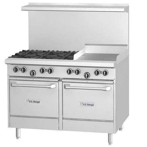 Garland - U Series 48" Natural Gas Range w/ 2 Ovens, 6 Open Burners & 12" Griddle - U48-6G12LL