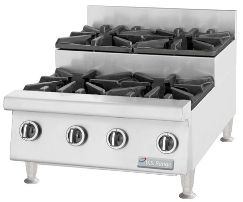 Garland - HD Counter 48" Liquid Propane Step-Up Hot Plate w/ 8 Open Burners - UTOG48-SU8