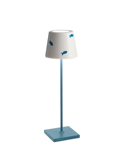 Zafferano - Poldina Lido Pro Avio Blue / Fish LED Cordless Table Lamp - LD0340AC1