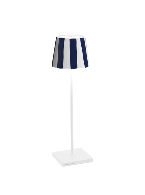 Zafferano - Poldina Lido Pro White / Blue LED Cordless Table Lamp - LD0340BC3