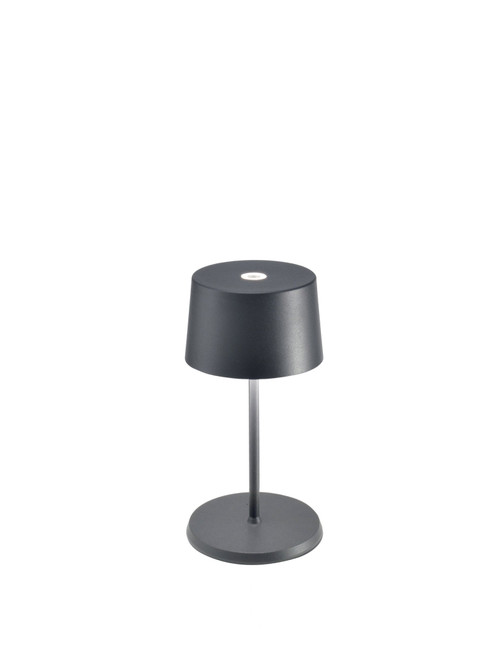 Zafferano -  Olivia Pro Mini Dark Grey LED Cordless Table Lamp - LD0860N4