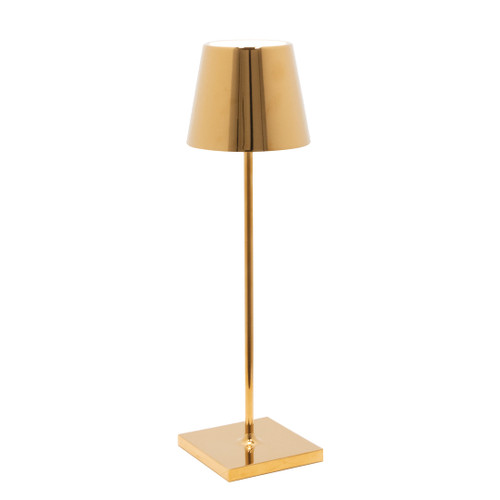 Zafferano - Poldina Pro Glossy Gold LED Cordless Table Lamp - LD0440O4