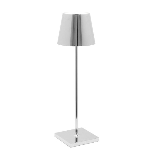Zafferano - Poldina Pro Glossy Chrome LED Cordless Table Lamp - LD0440C4