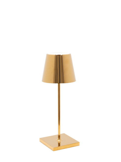 Zafferano - Poldina Pro Mini Glossy Gold LED Cordless Table Lamp - LD0420O4