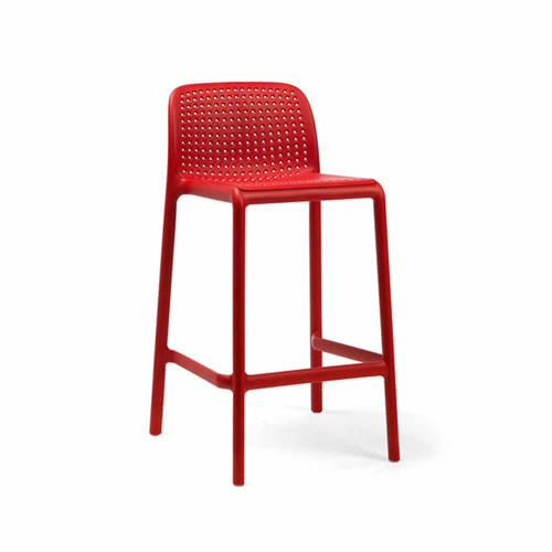 Nardi - Lido Mini Rosso Red Counter Stool - 40345.07.000