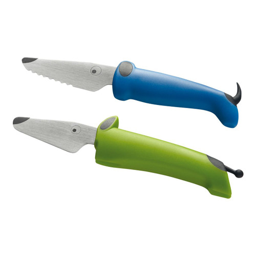 Kuhn Rikon - Kinderkitchen Blue/Green 2 PC Serrated Knife Set