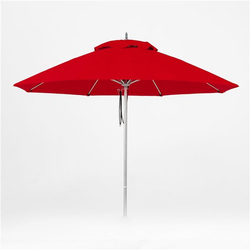 Frankford - Oasis 9' Octagon Vermillion Red Umbrella - FF-OASIS-9'OCT-RED