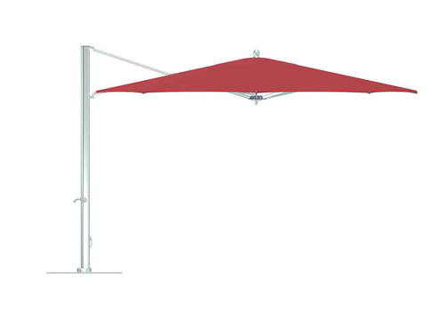 Tuuci - Ocean Master Max 10' Square Red Cantilever Umbrella - CL10SQRED