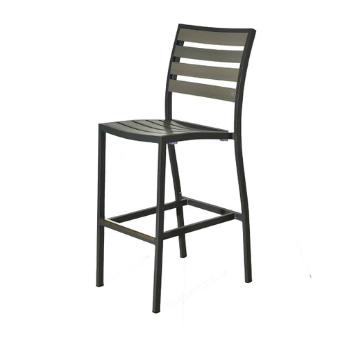 BUM - Marco Anthracite/Grey Polywood Bar Stool - B-MARCO-517B-PW-GA