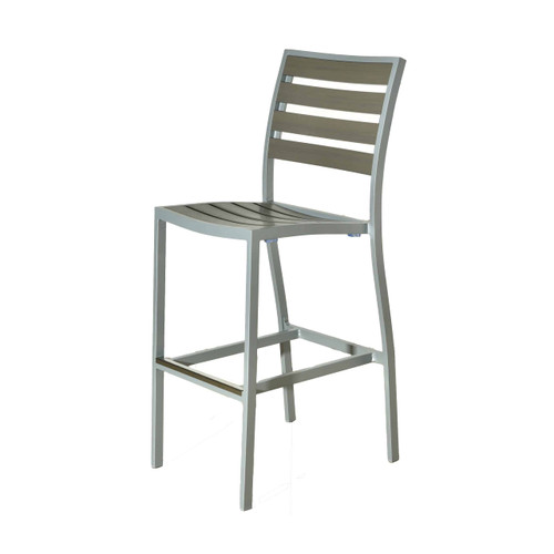 BUM - Marco Silver/Grey Polywood Bar Stool - B-MARCO-517B-PW-GS