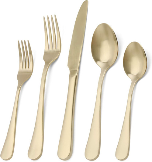 Frieling - Amefa Austin 20PC Matte Champagne Flatware Set 18/0